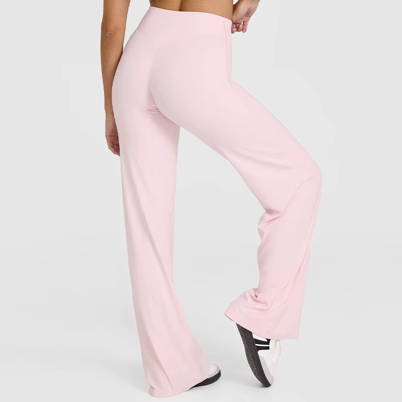 Sport Trousers Straight-Leg Pants Ultra Soft Butter Fabric Women'S Mid-Waist Yoga Pants GYM Naked Feel Pilates Running