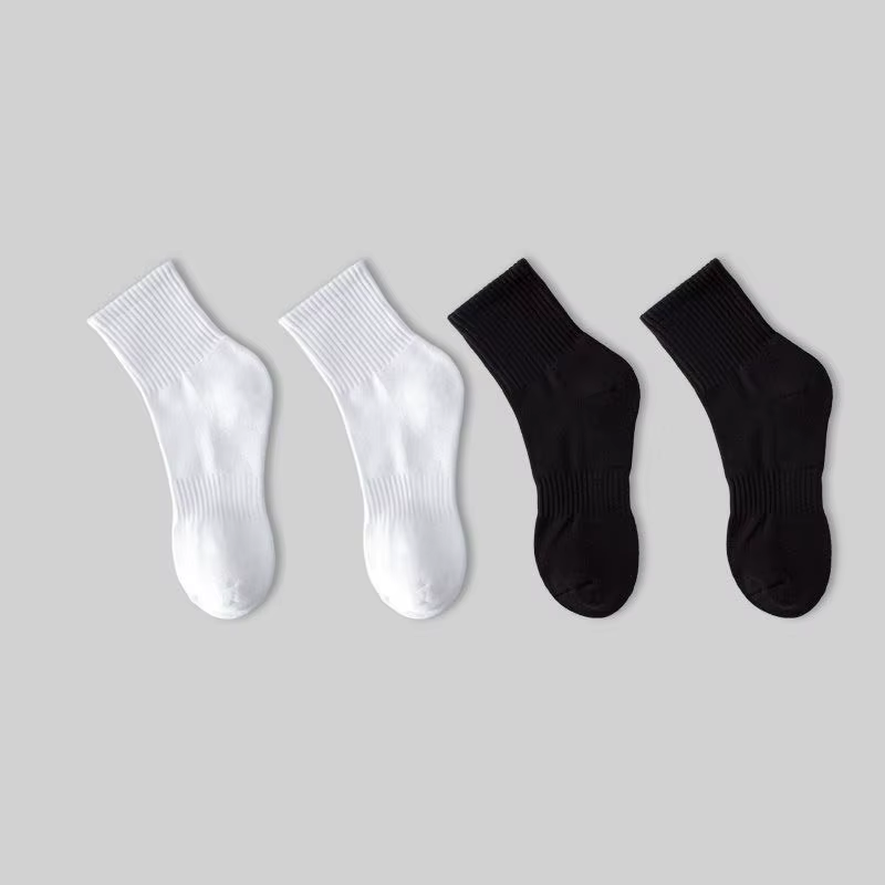 10/20 Pairs Neutral Solid Color round Neck Socks Spring Summer Sweat Absorbing Breathable Soft Comfortable Couple Sports Socks